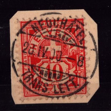 10ct rouge Obl. centrale NEUCHATEL 28.IV.00