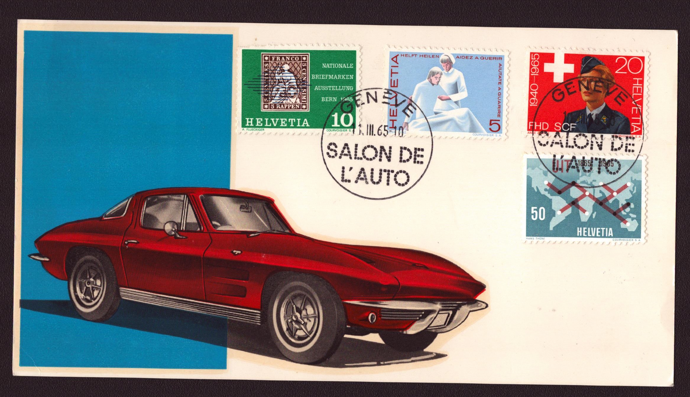 Carte salon de l'auto 1965