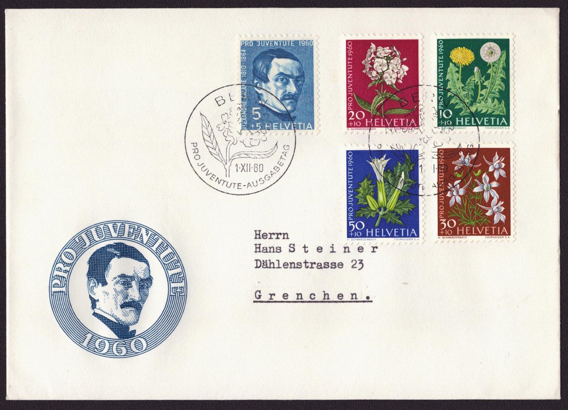 FDC Pro Juventute 1960