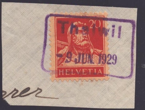 Cachet de remplacement violet Thelwil 9.JUN.1929