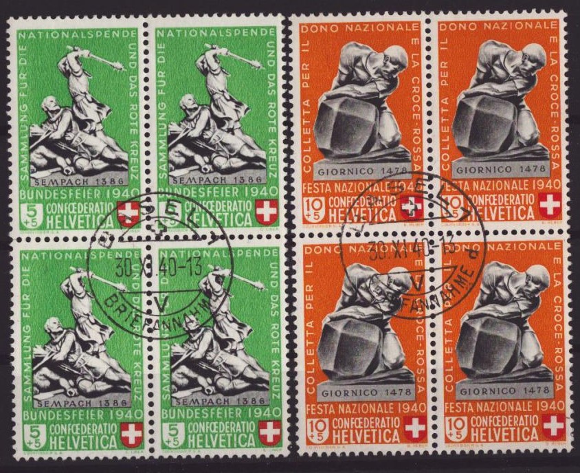 Pro Patria B3 + B4 en bloc de 4 
