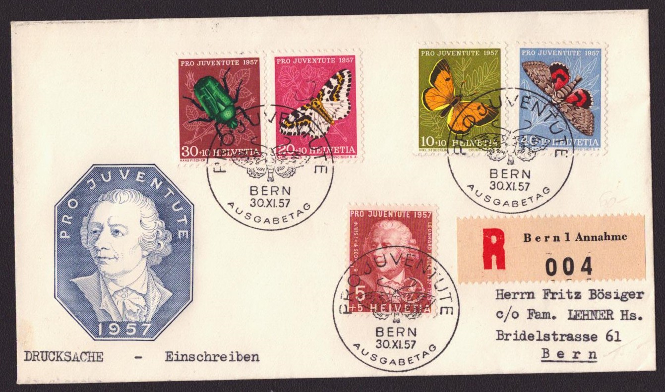 1957 FDC Pro Juventute 