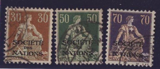 Société des Nations Nr 6 / 9 / 22 (SBK 110.-)