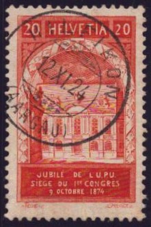 UPU 1924 oblit. HILFIKON (AARGAU) 