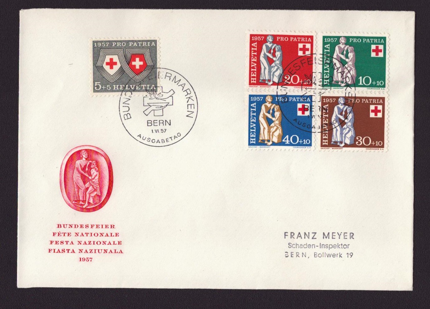 FDC Pro Patria 1957
