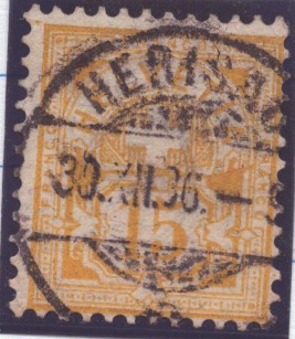 Nr 63A oblit HERISAU