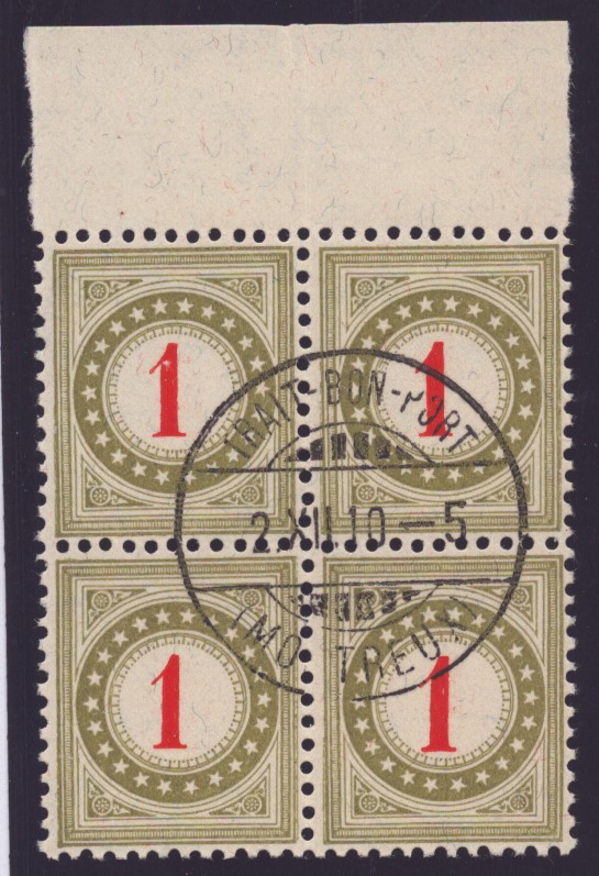 1ct bloc de 4 TRAIT-BON-PORT (MONTREUX)