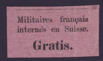 Vignette Gratis. Militaires internés (*) SBK 180.-