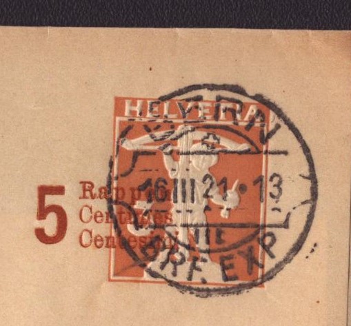 oblit. BERN sur entier postal