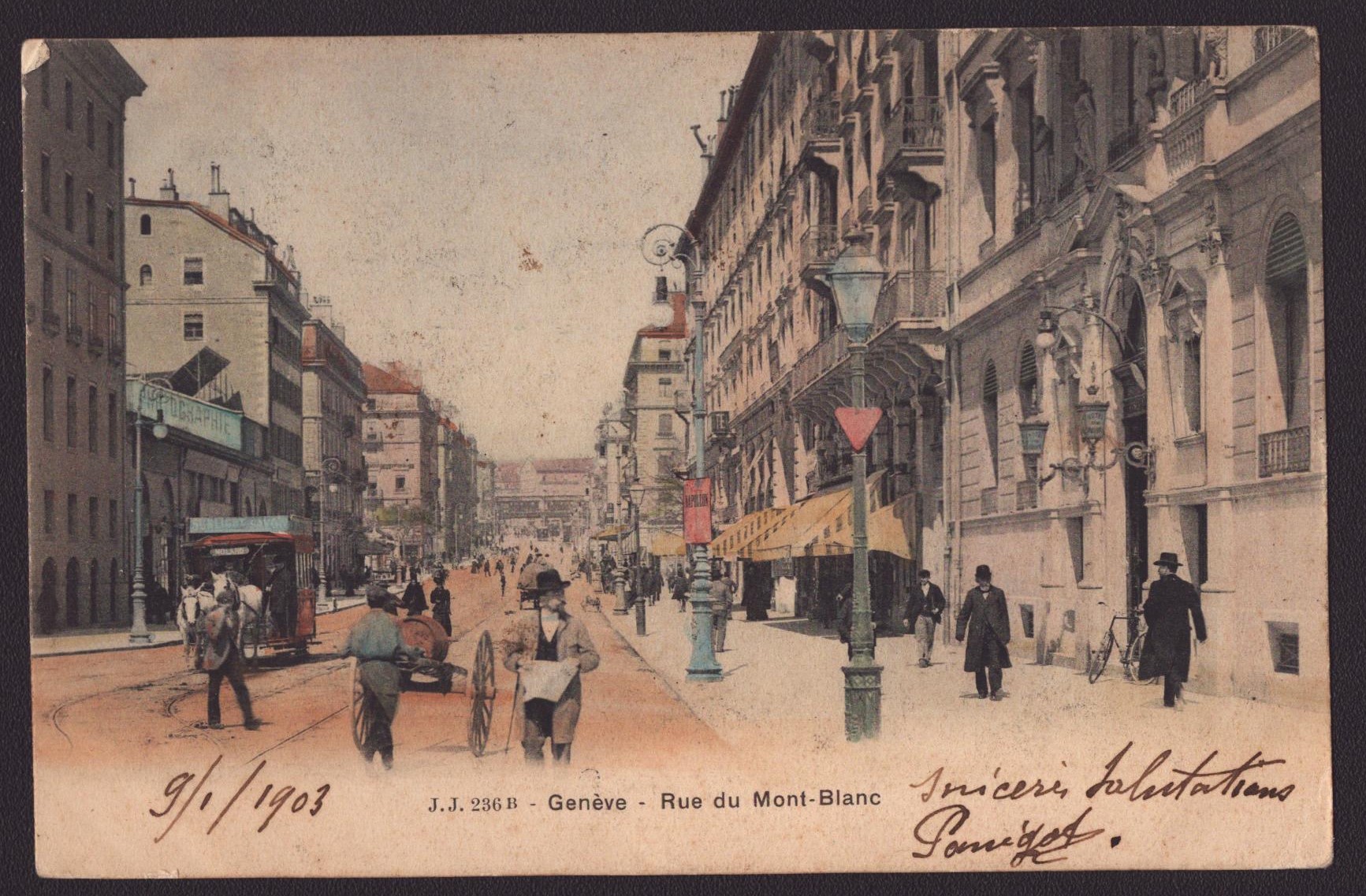 GENEVE - Rue du Mont-Blanc 1903