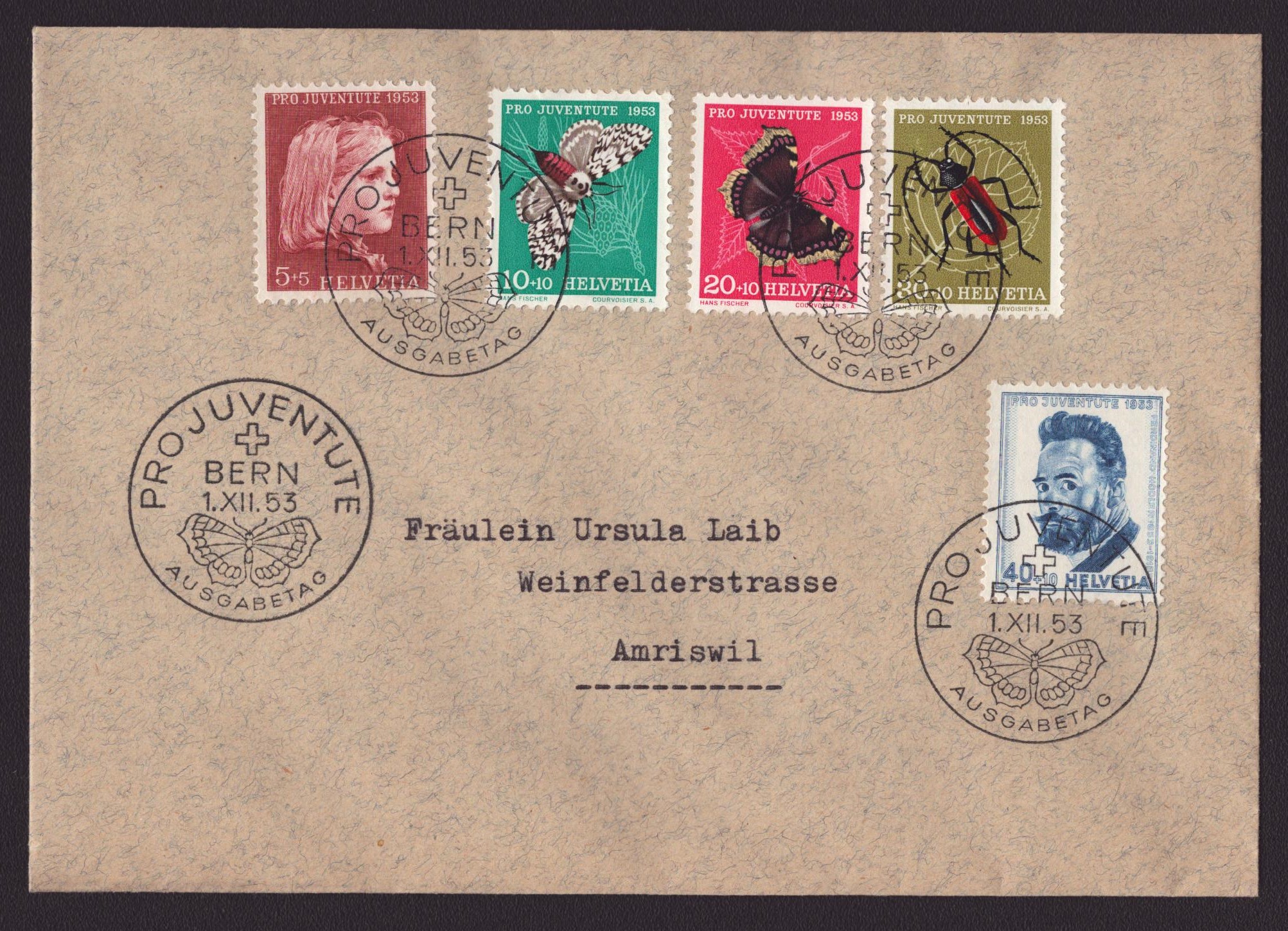 1953 Pro Juventute FDC (SBK 80.-)