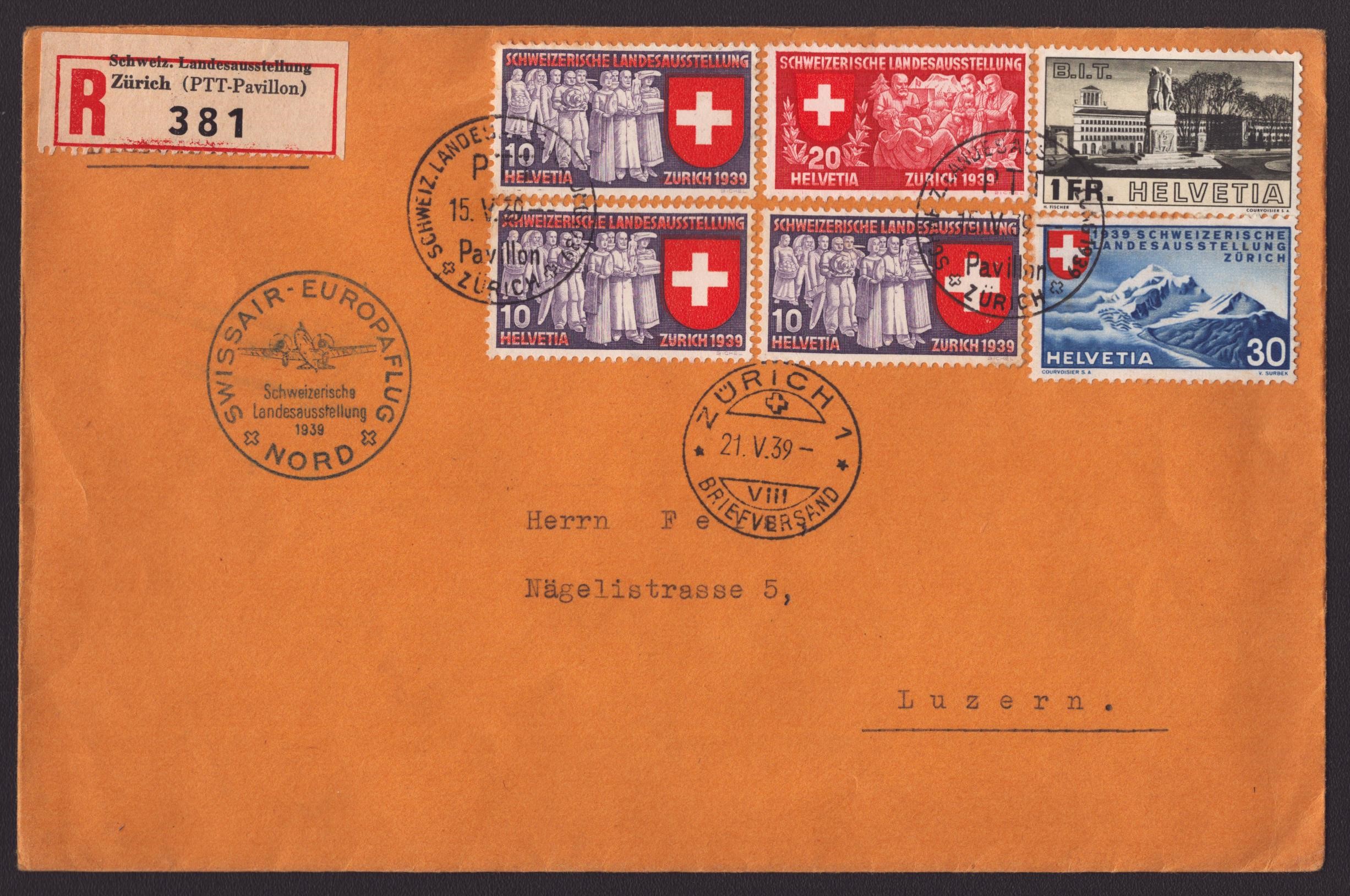1939 Europaflug NORD - Enveloppe déco