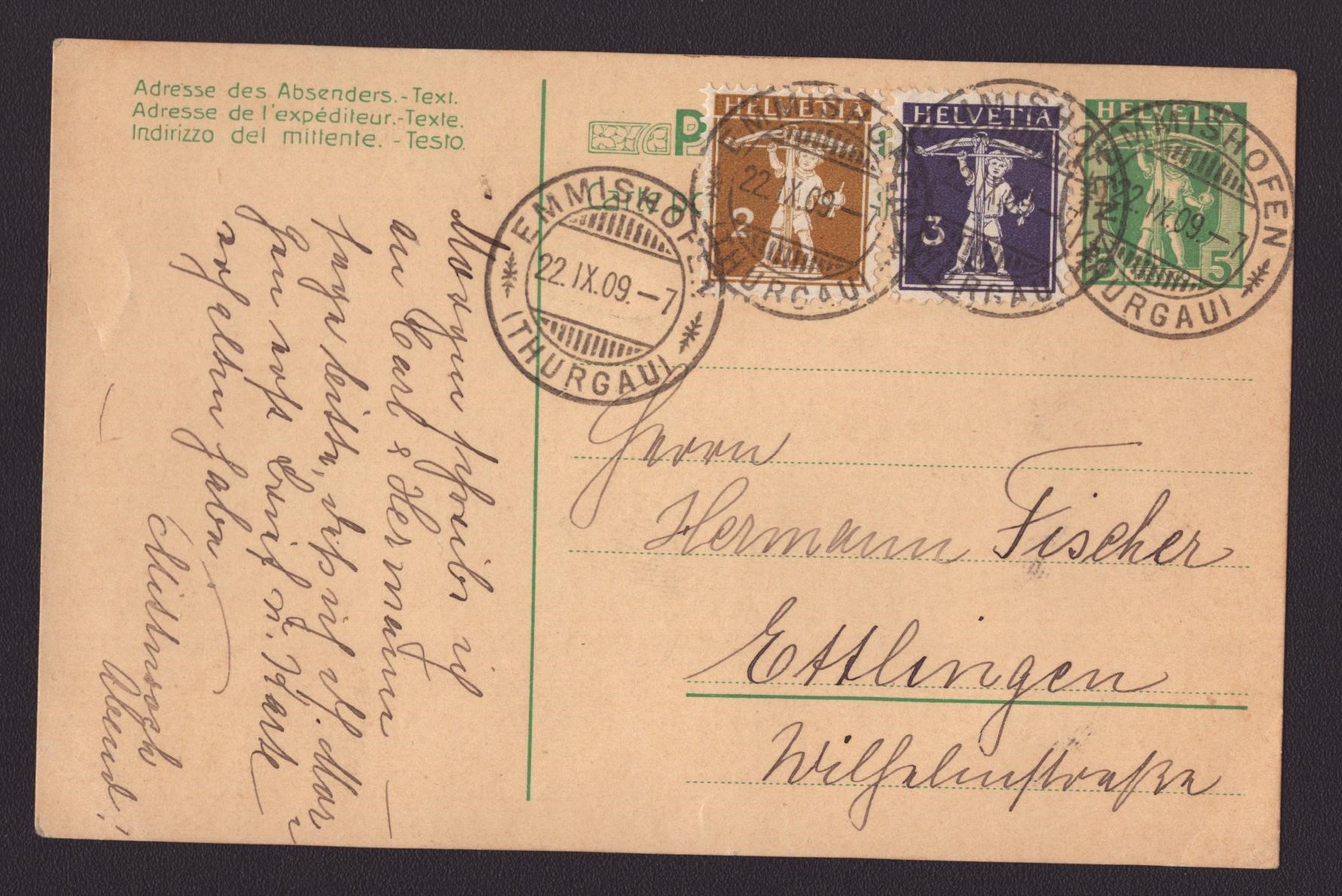 Carte avec 117 + 118 (SBK 110.-)