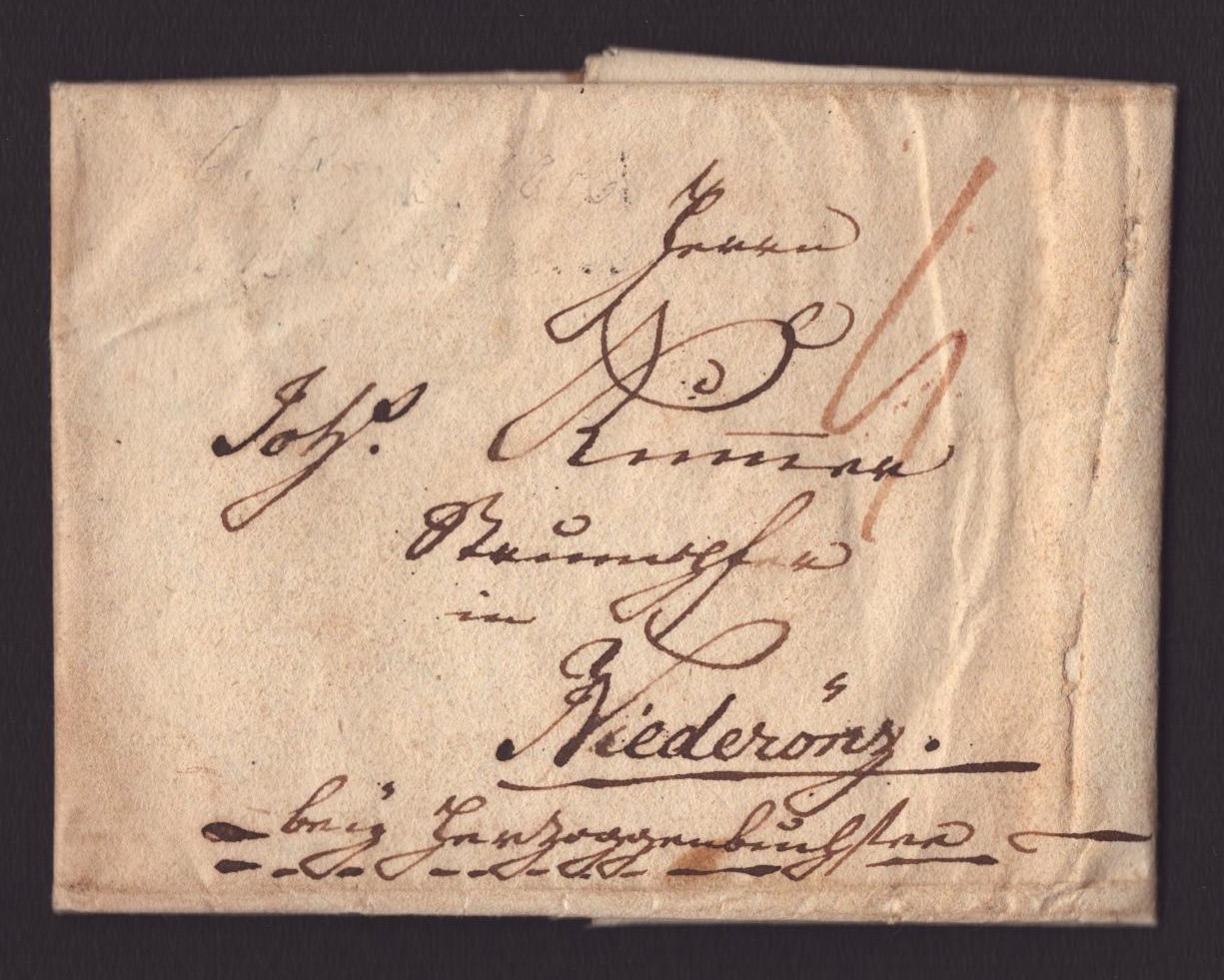 1816 : pli De Bâle