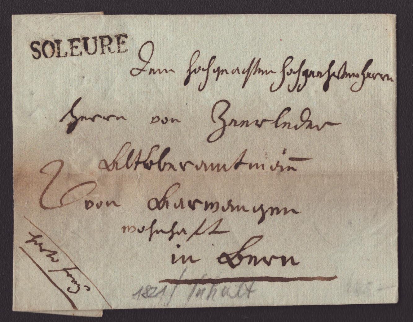 1821 SOLEURE 