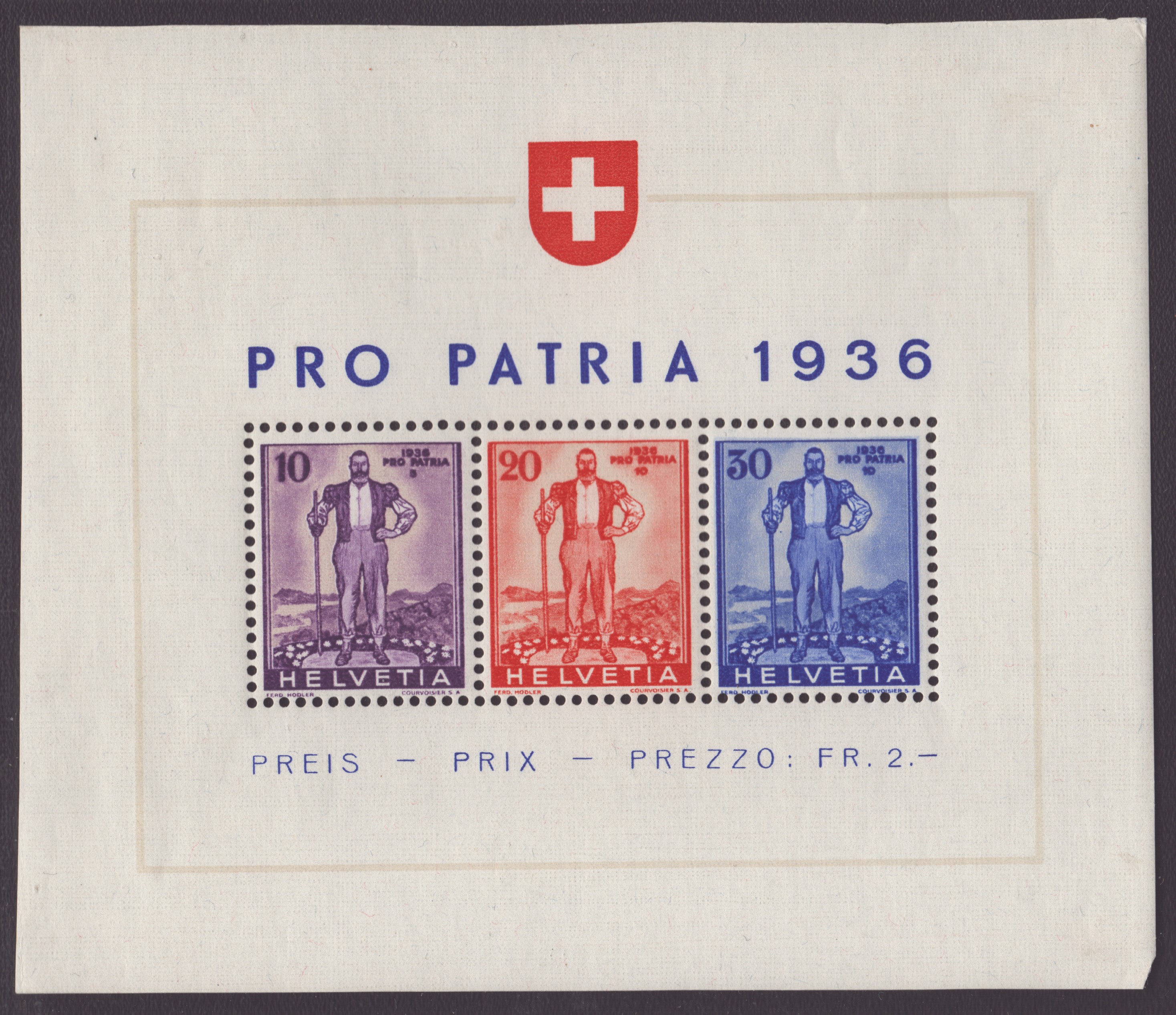 1936 Pro Patria W8 neuf *