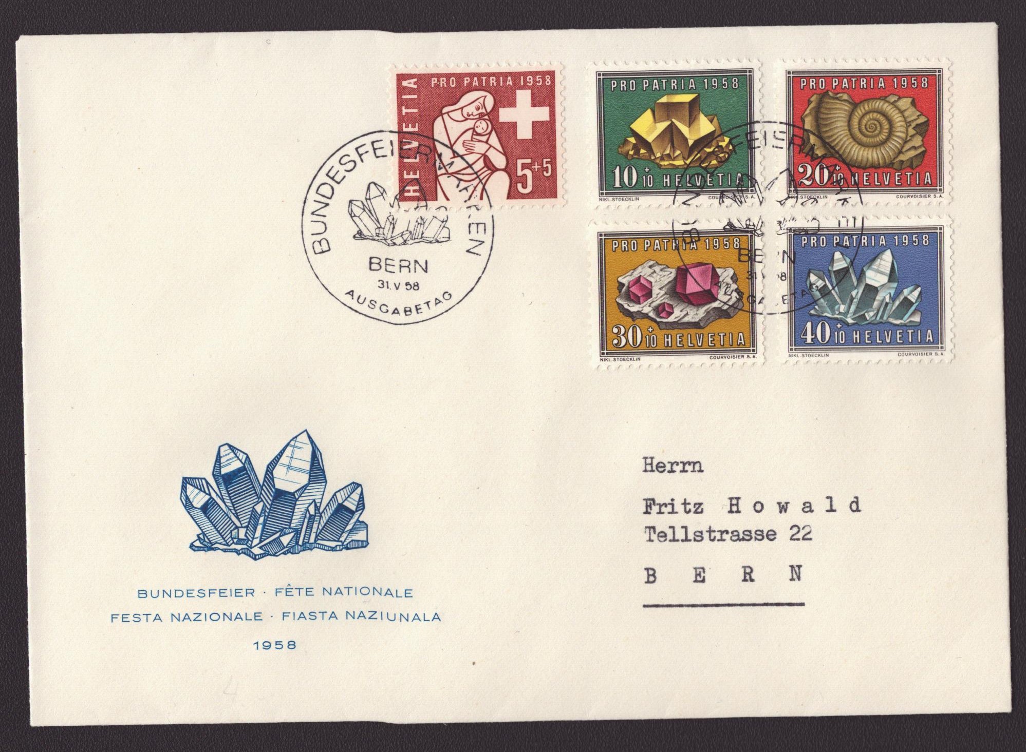 1956 FDC Pro Patria