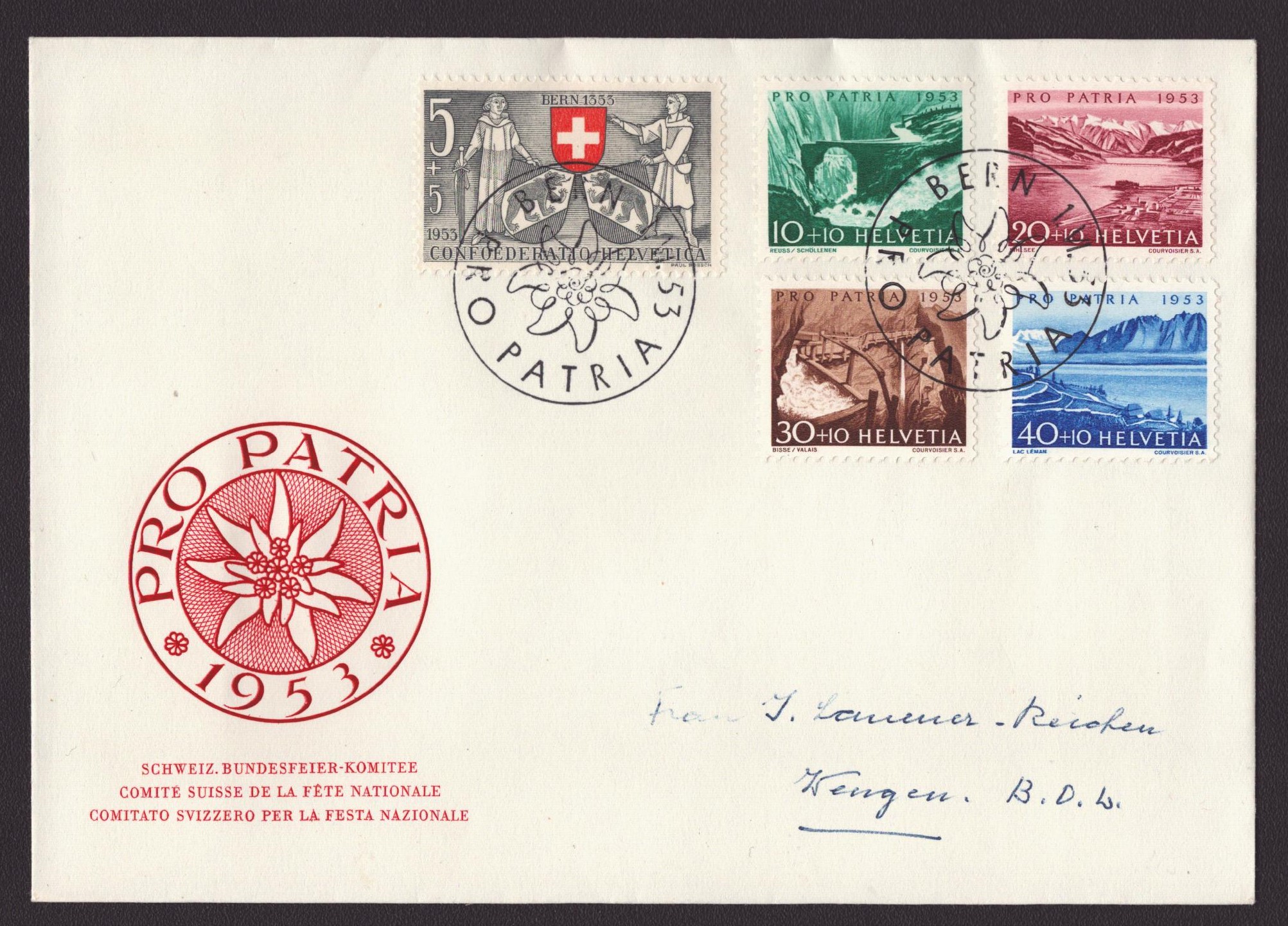 1953 FDC Pro Patria