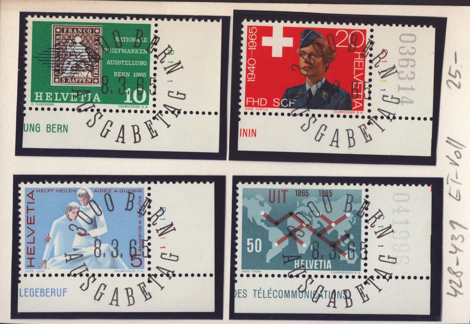 1965 428 - 431 Série ET-pleine (coin de feuille)