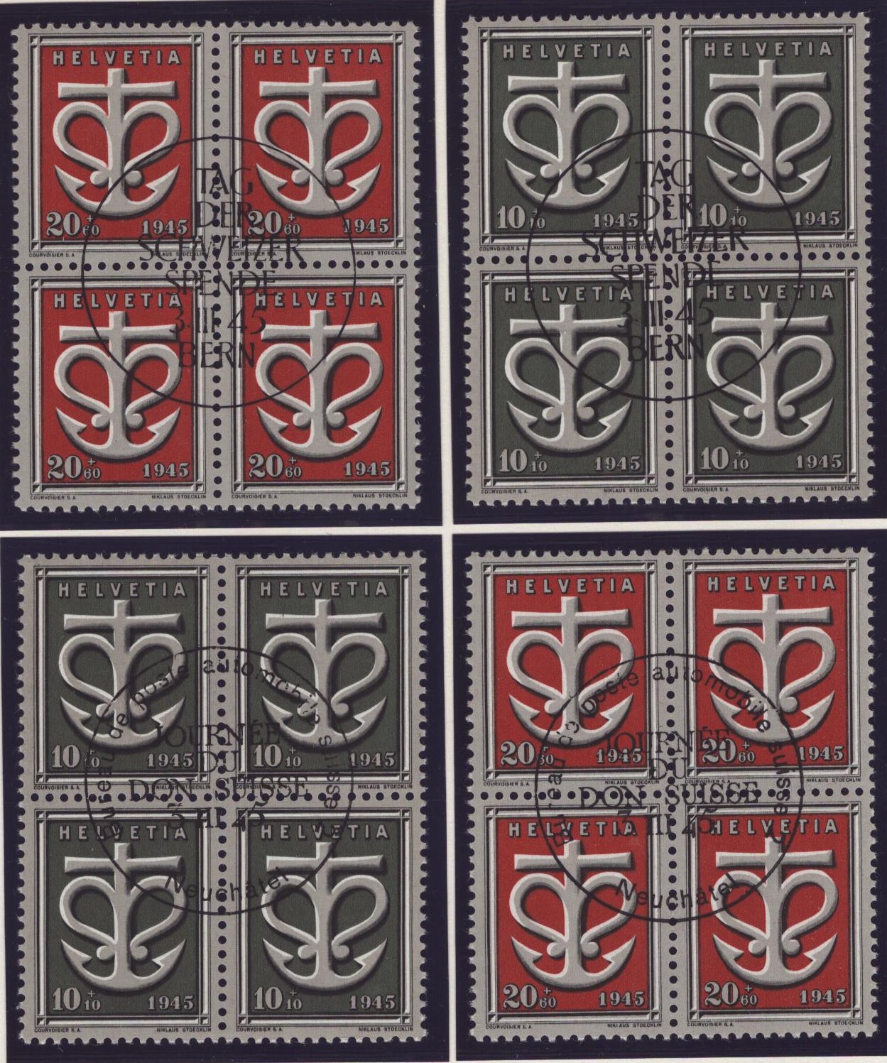 W19 / W20 bloc de 4 (DE+FR) (120.-)