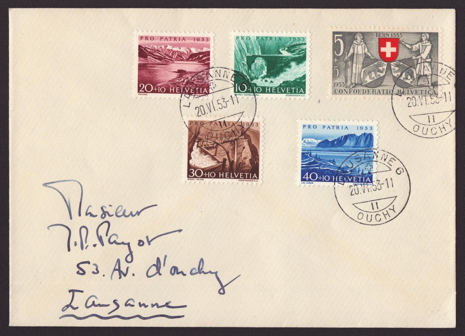 1953 Série sur enveloppe (55.-)