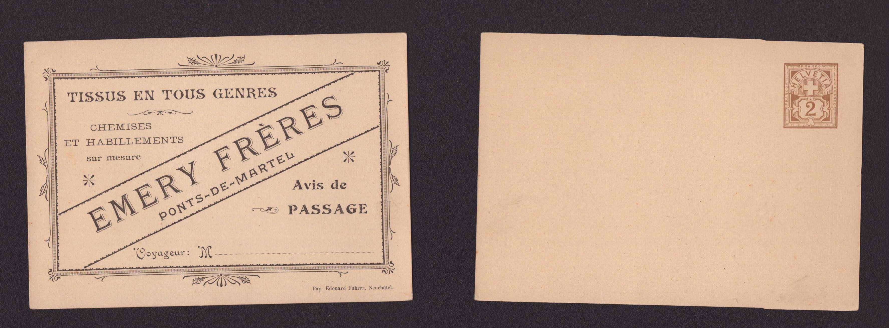 2ct type chiffre  - dos : Emery Frères