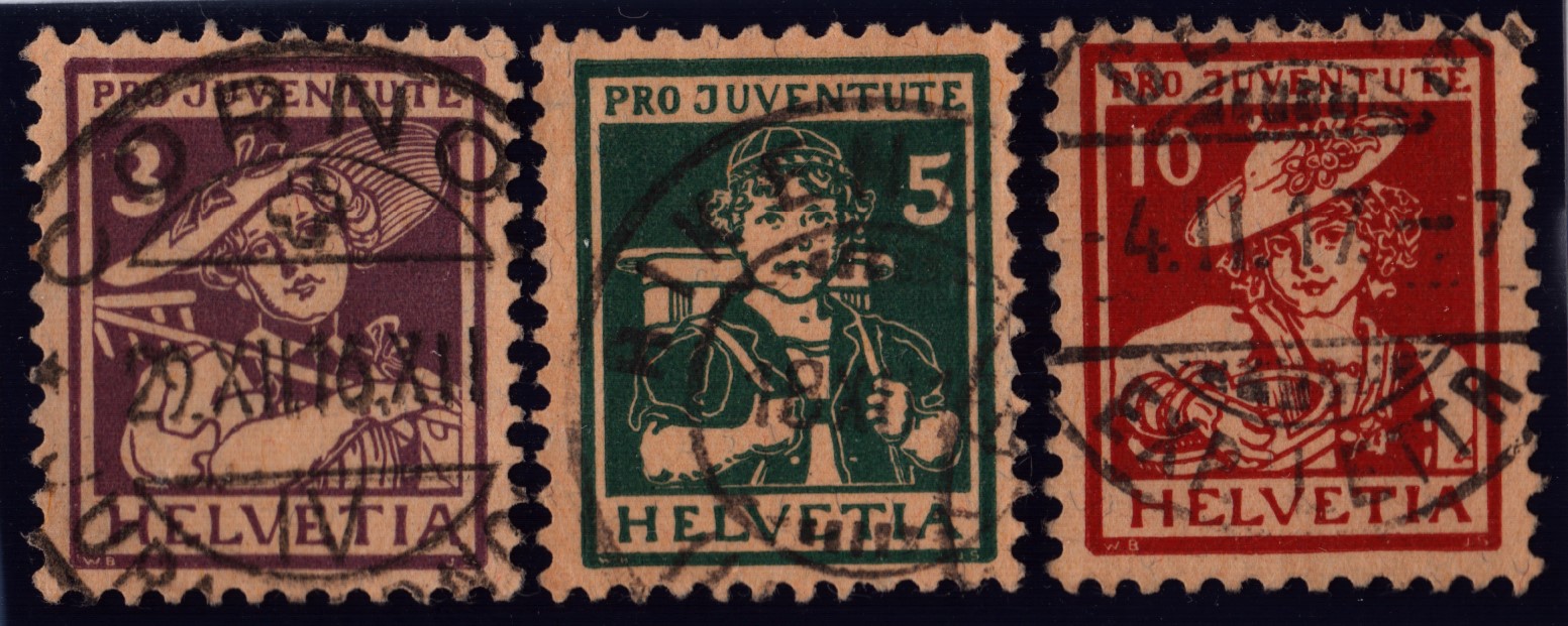 1916 J4 - J6 oblitérations luxe (100.-)