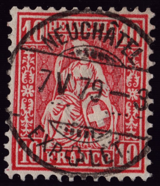 Nr 38 oblitération NEUCHATEL