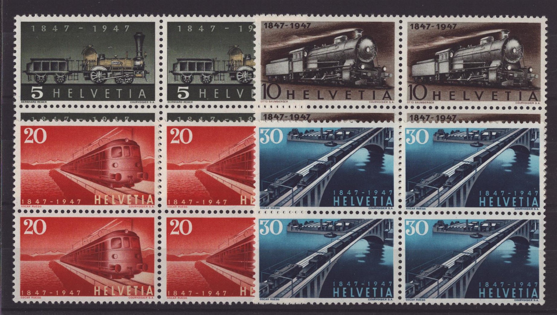1947 Série 277 - 280 bloc de 4 neuf **