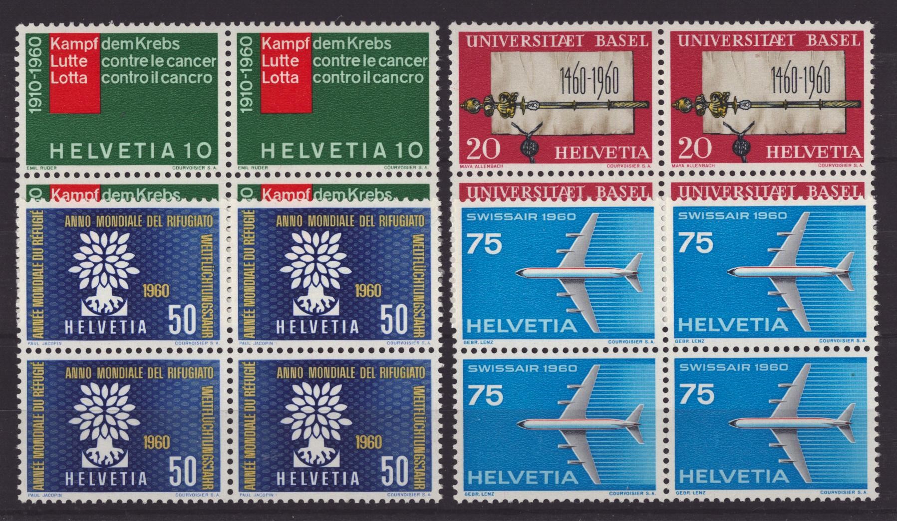 1960 Série 351 - 354 bloc de 4 neuf **