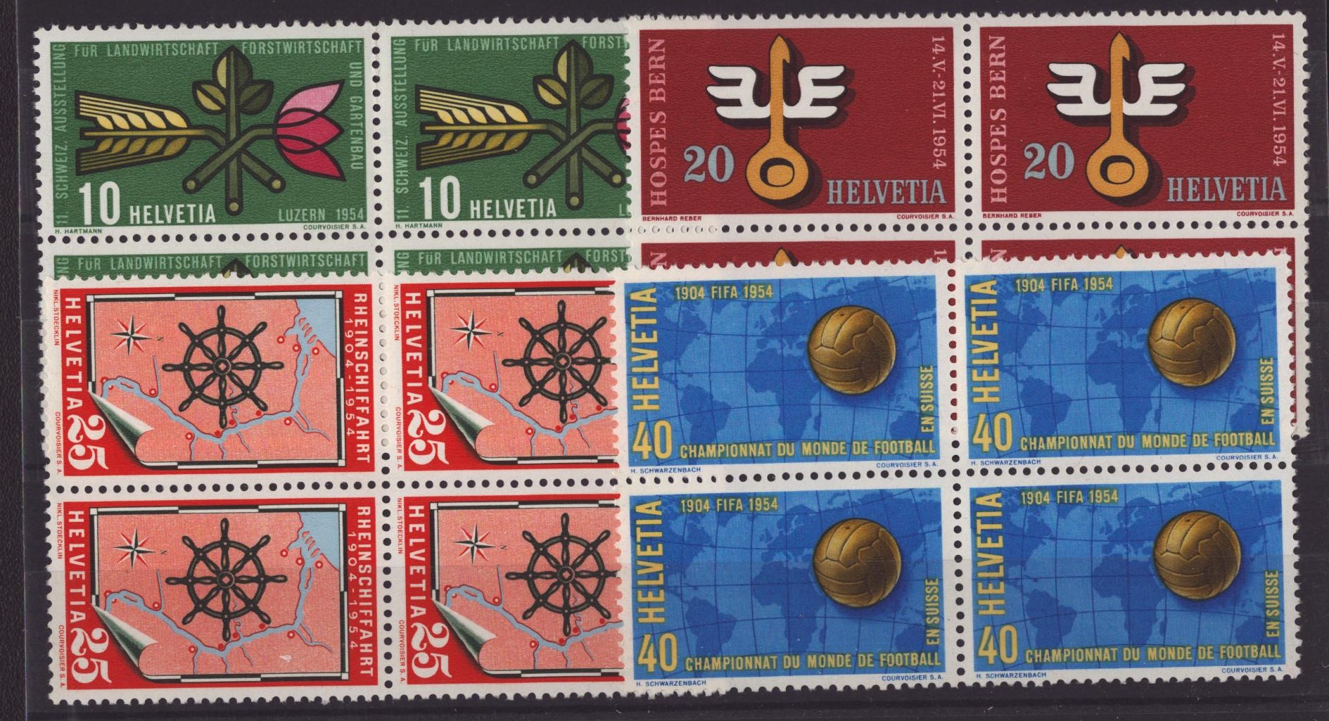 1954 Série 316 - 319 bloc de 4 neuf **