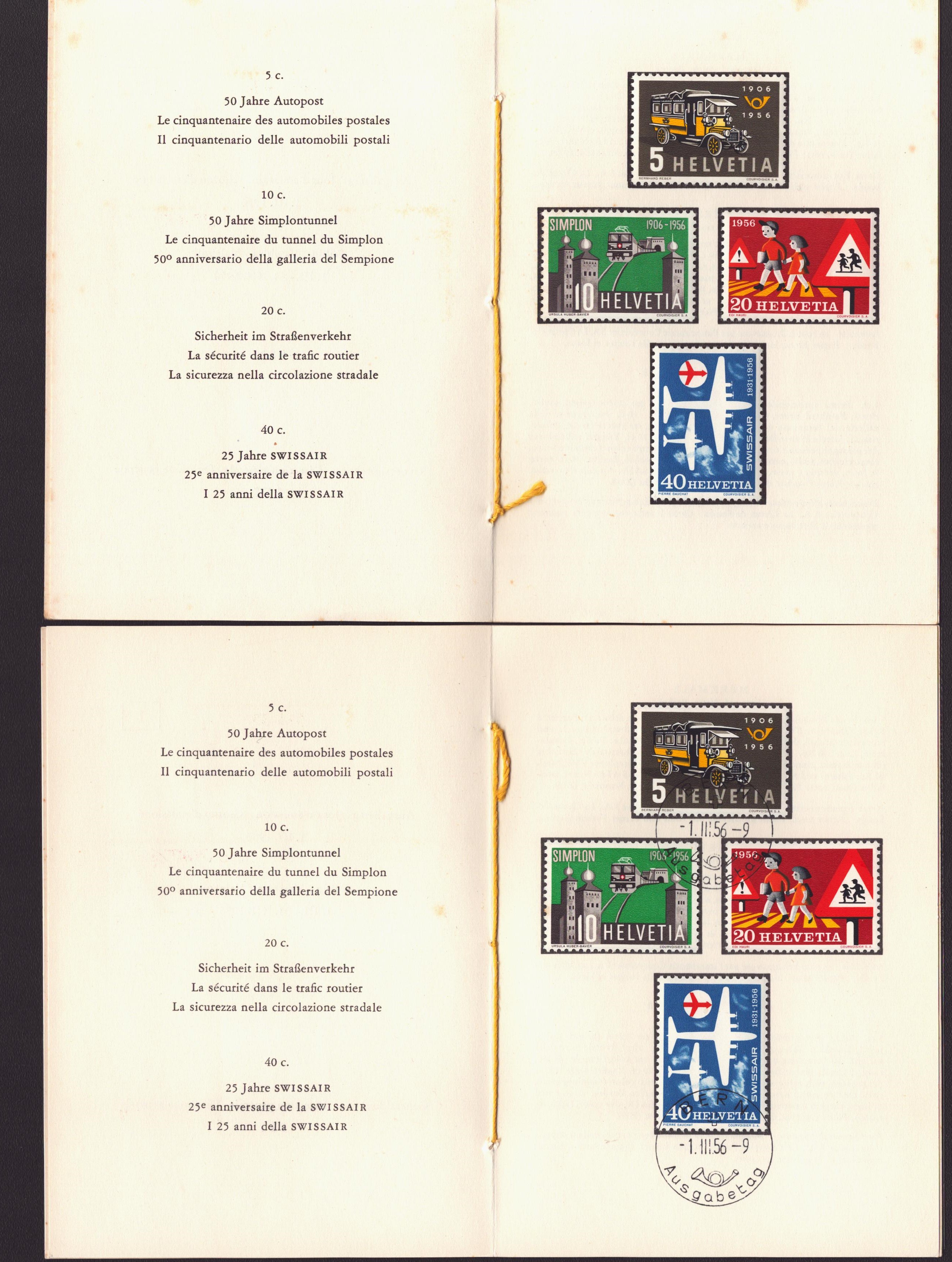 1956 PTT Livret Nr 1 oblit. + neuf