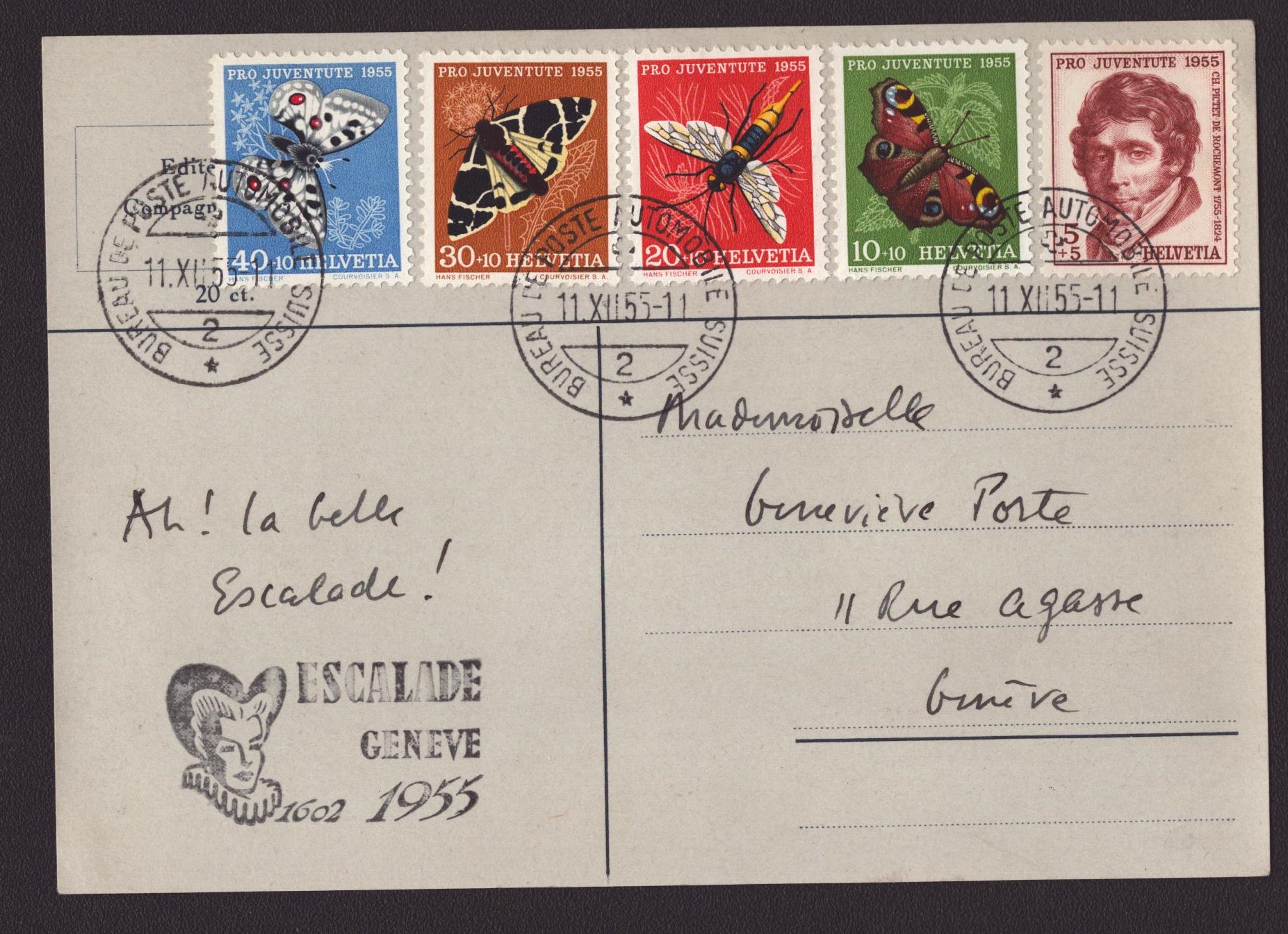 1955 Série sur carte Escalade Genève