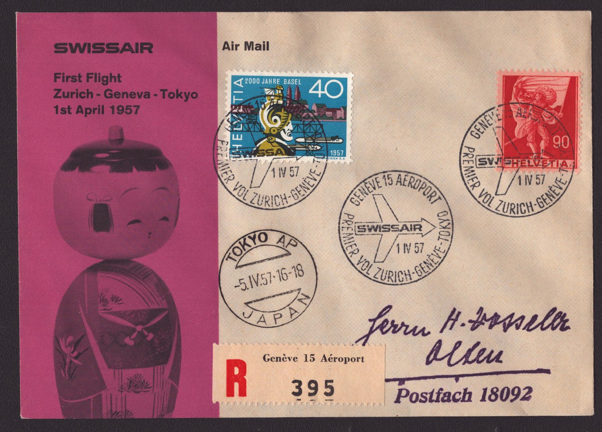 1957 Vol Zurich - Tokyo