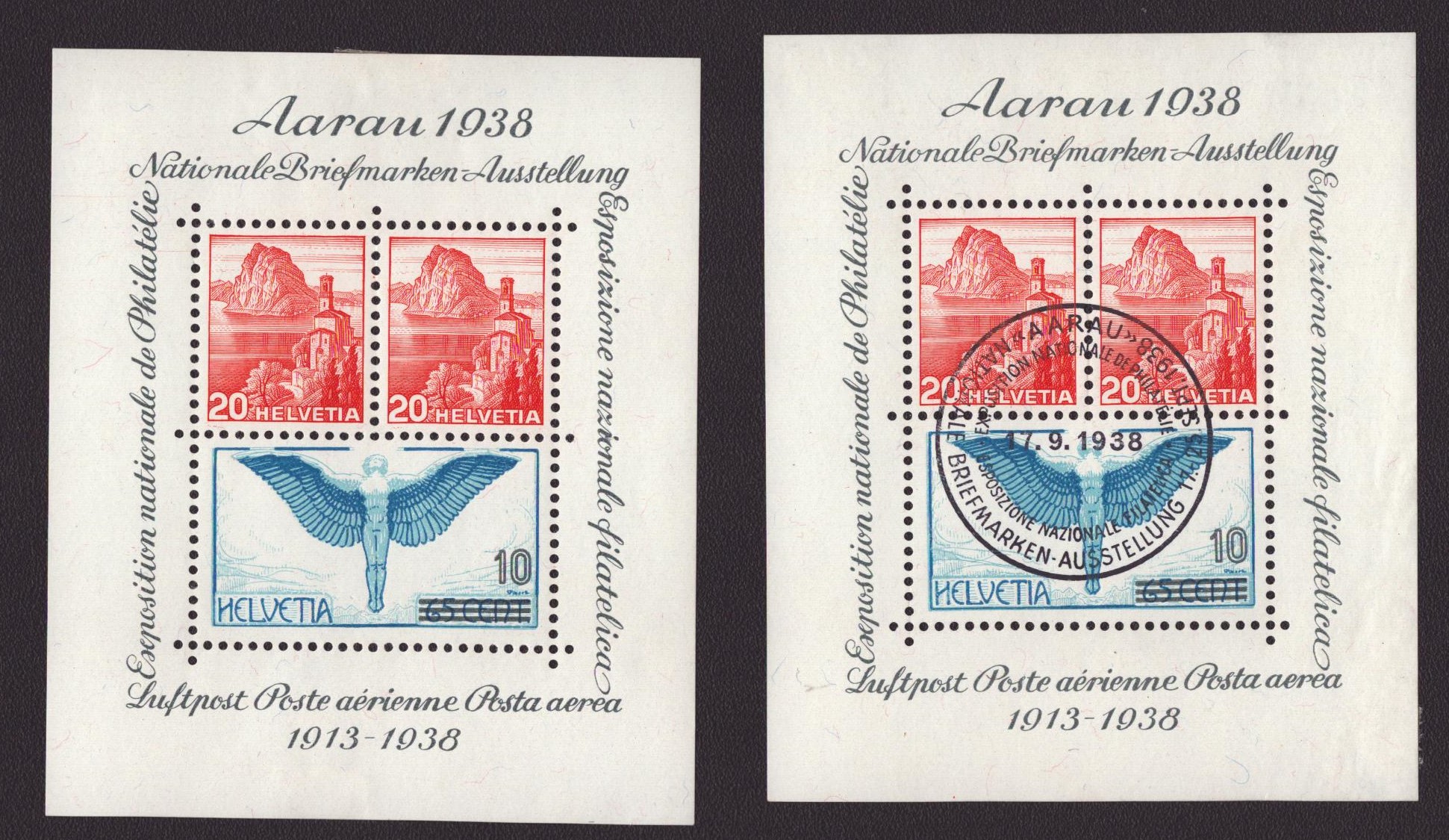 1938 Bloc W11 oblit ET + neuf *