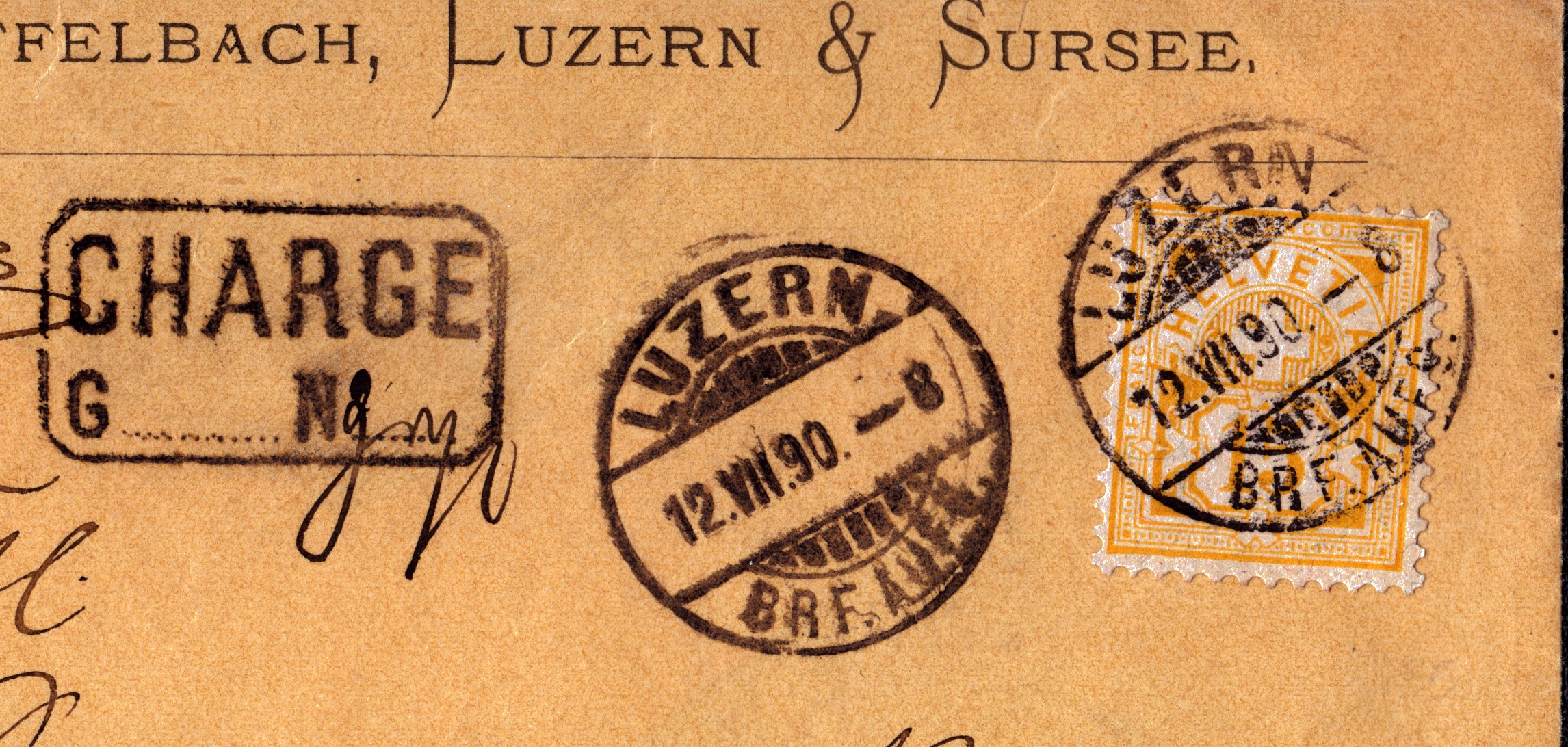 1890 Nr 63A sur enveloppe