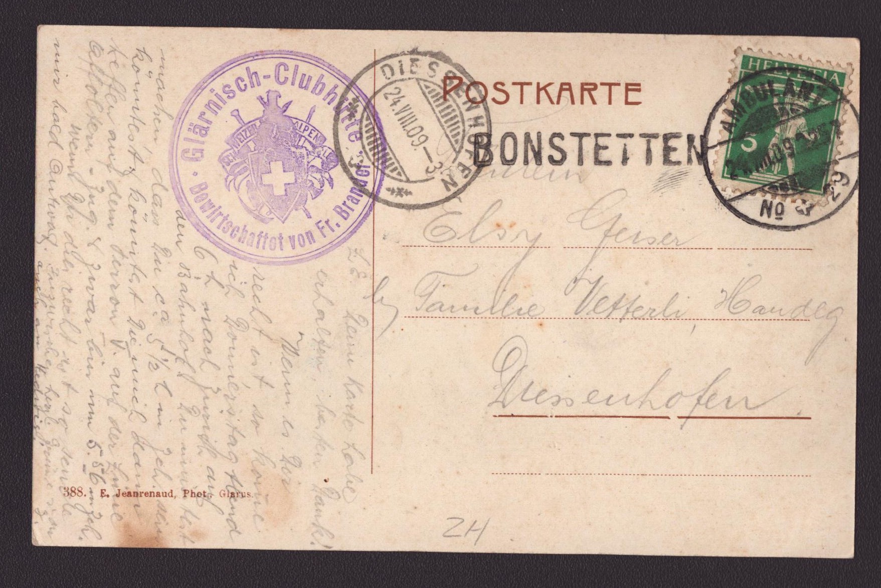 Carte postale BONSTETTEN - Ambulant
