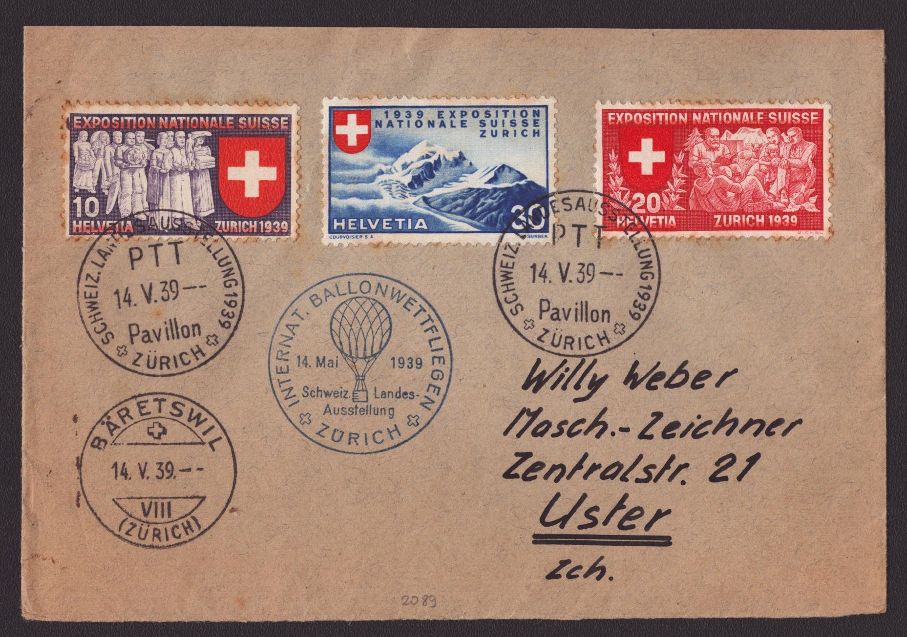 1939 Vol en ballon