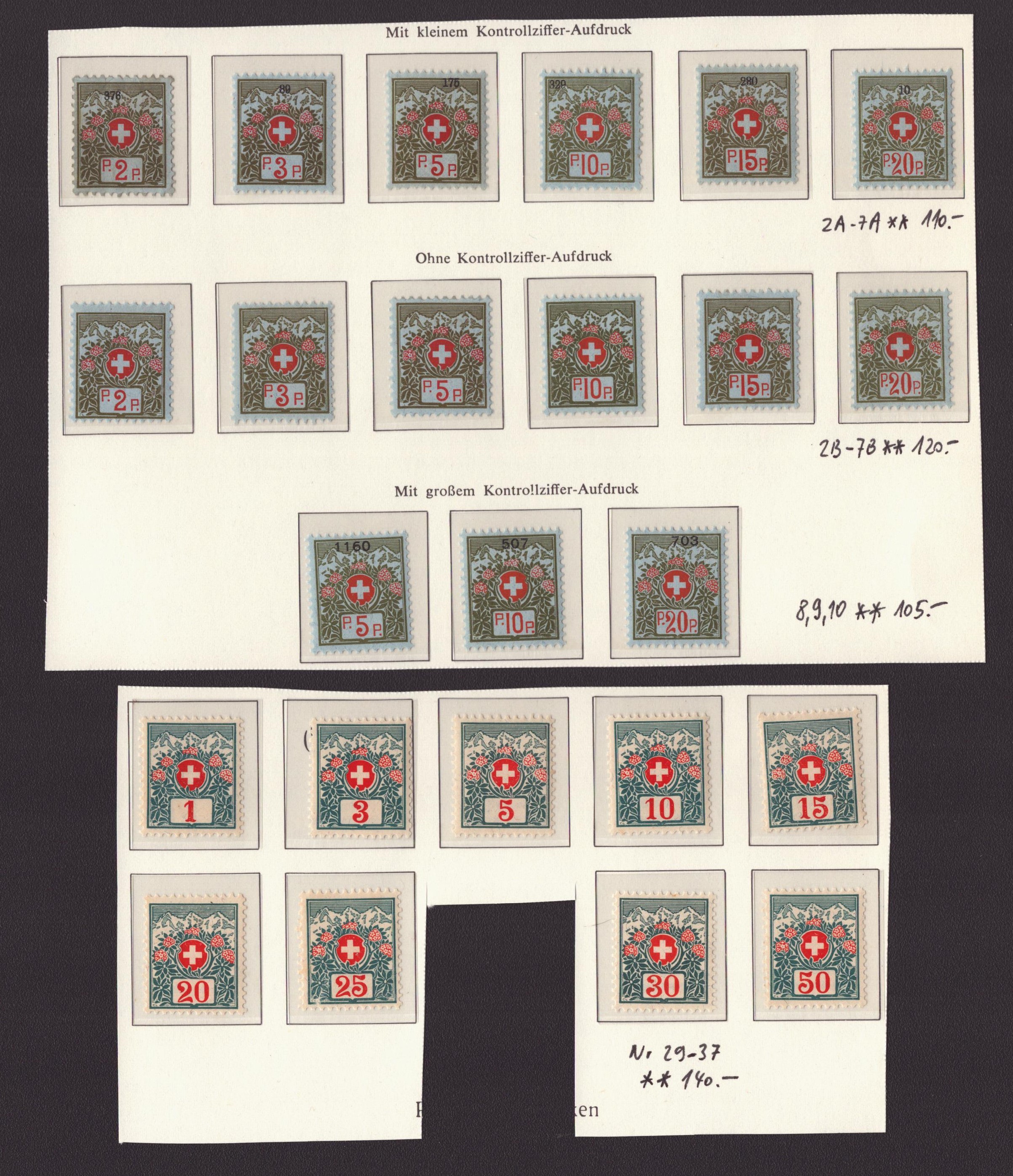 Lot de timbres taxes (475.-)