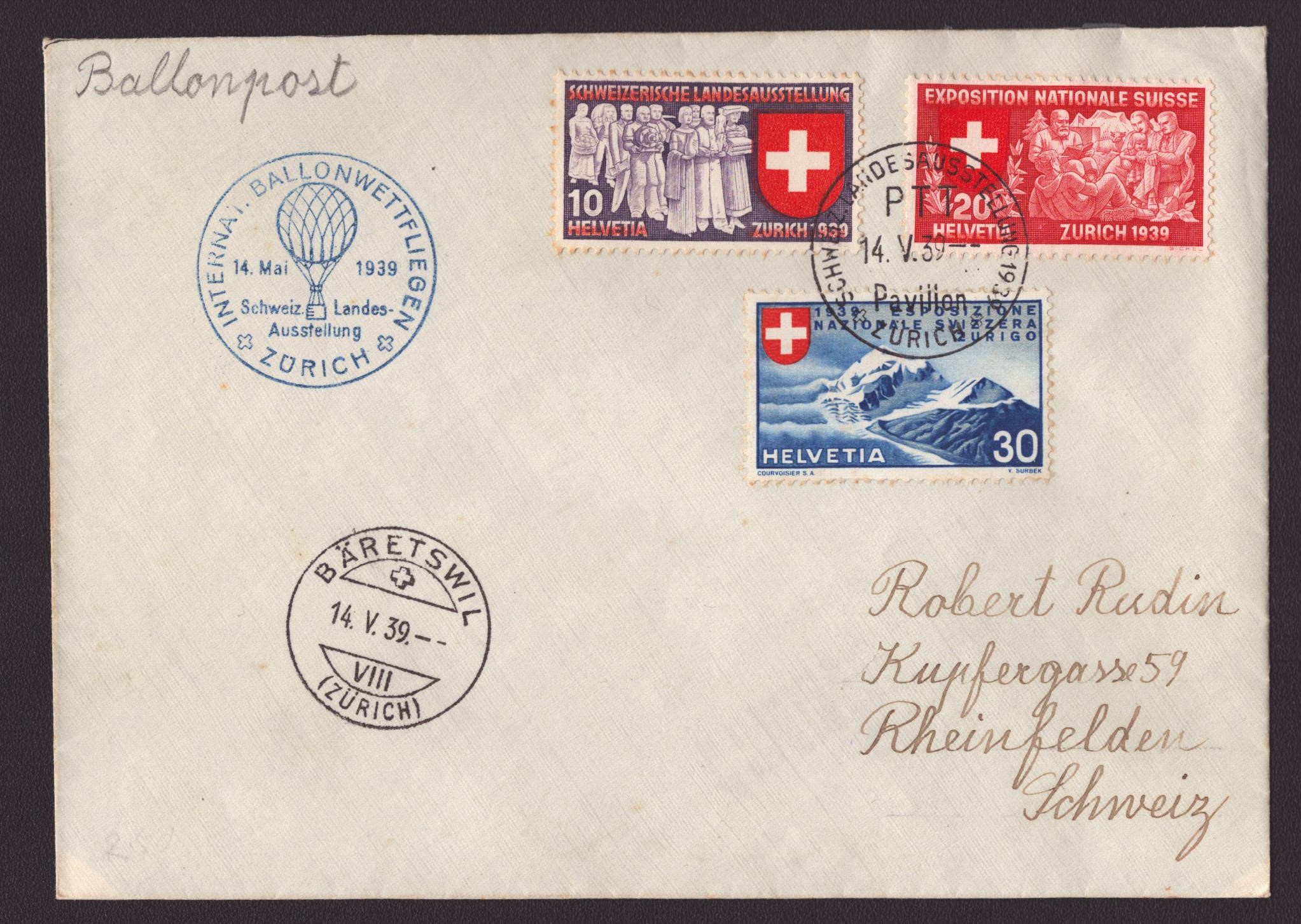 1939 Vol en ballon de l'expo