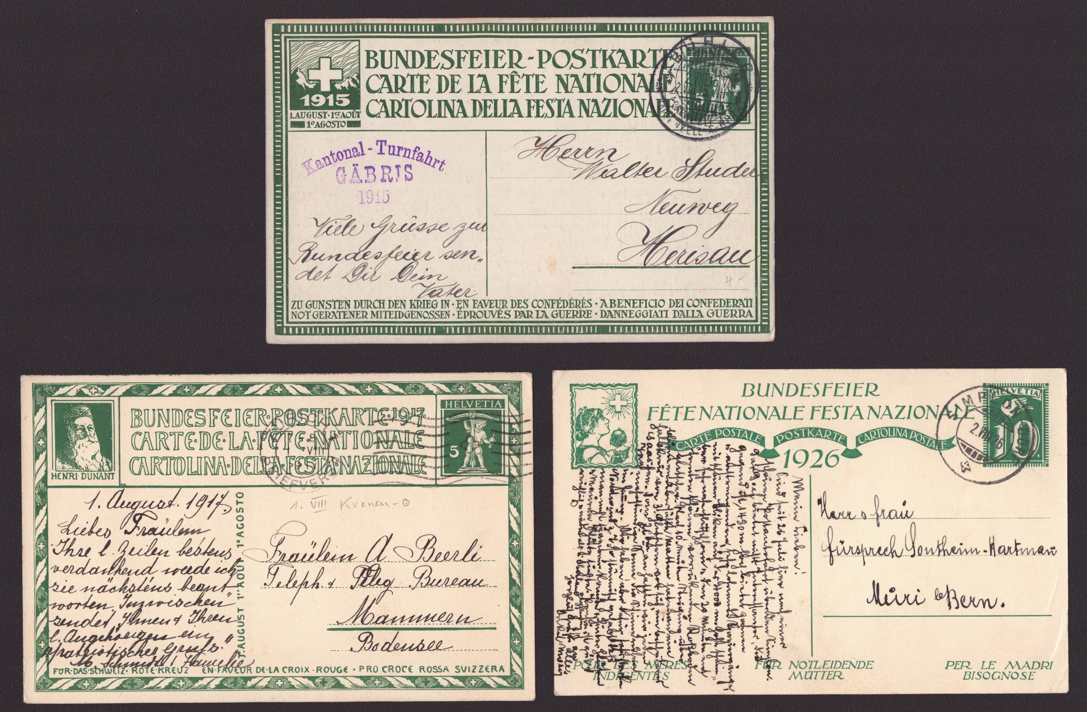 Lot de 3 cartes